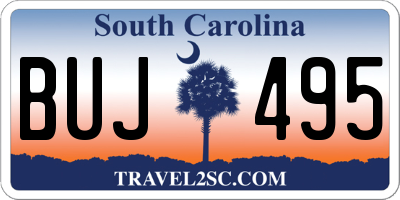 SC license plate BUJ495