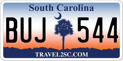 SC license plate BUJ544