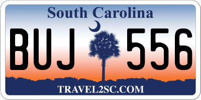 SC license plate BUJ556