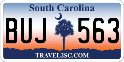 SC license plate BUJ563