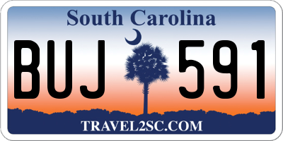 SC license plate BUJ591