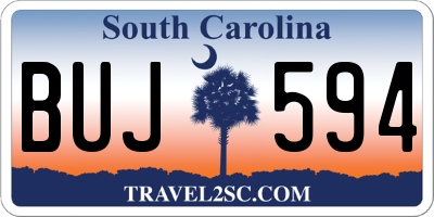 SC license plate BUJ594