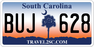 SC license plate BUJ628