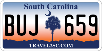 SC license plate BUJ659