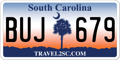 SC license plate BUJ679