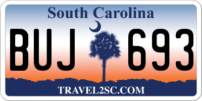 SC license plate BUJ693