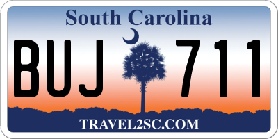 SC license plate BUJ711