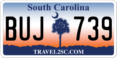 SC license plate BUJ739