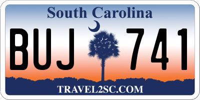 SC license plate BUJ741