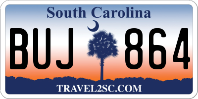 SC license plate BUJ864