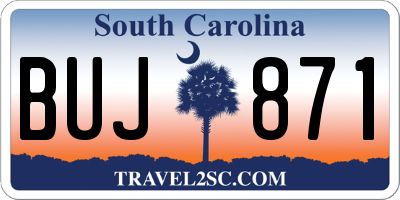 SC license plate BUJ871