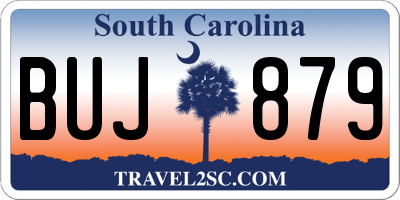 SC license plate BUJ879