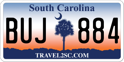 SC license plate BUJ884