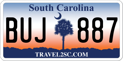 SC license plate BUJ887