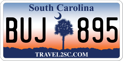 SC license plate BUJ895