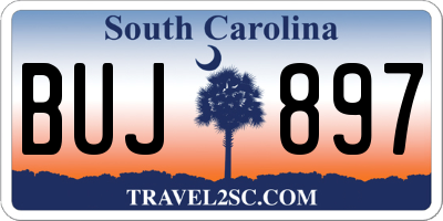SC license plate BUJ897