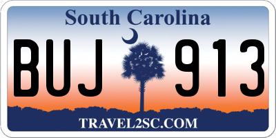 SC license plate BUJ913