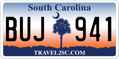 SC license plate BUJ941
