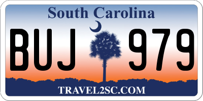 SC license plate BUJ979