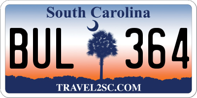 SC license plate BUL364