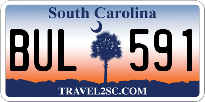 SC license plate BUL591