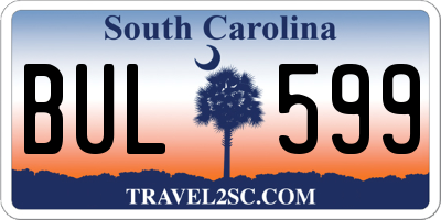 SC license plate BUL599