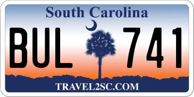 SC license plate BUL741