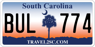 SC license plate BUL774