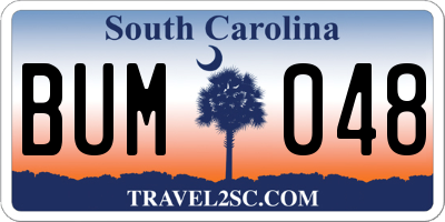 SC license plate BUM048