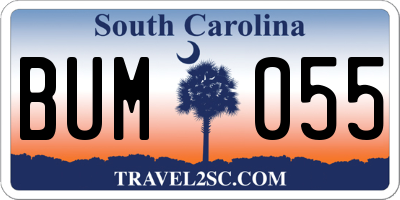 SC license plate BUM055