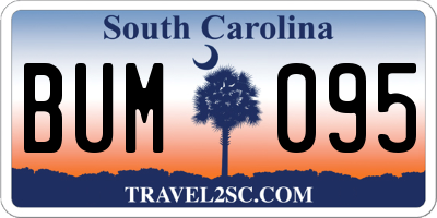 SC license plate BUM095