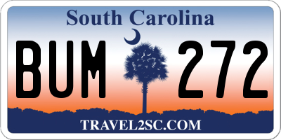 SC license plate BUM272