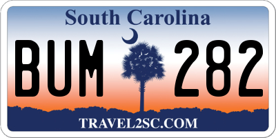 SC license plate BUM282