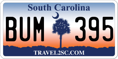 SC license plate BUM395