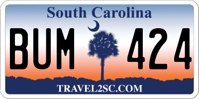 SC license plate BUM424