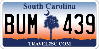 SC license plate BUM439