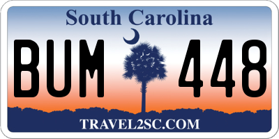 SC license plate BUM448