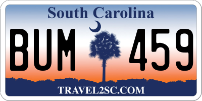SC license plate BUM459