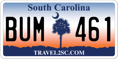 SC license plate BUM461