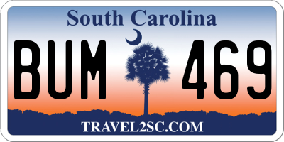 SC license plate BUM469