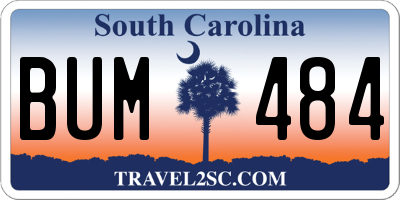 SC license plate BUM484