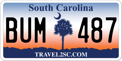 SC license plate BUM487