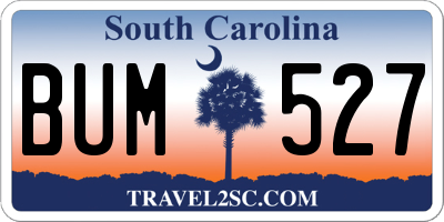 SC license plate BUM527