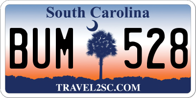 SC license plate BUM528