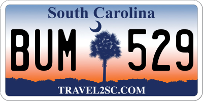 SC license plate BUM529
