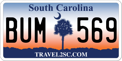 SC license plate BUM569