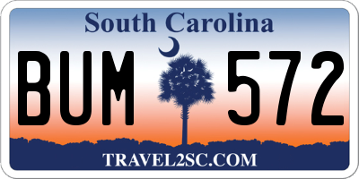 SC license plate BUM572