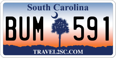 SC license plate BUM591