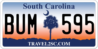 SC license plate BUM595