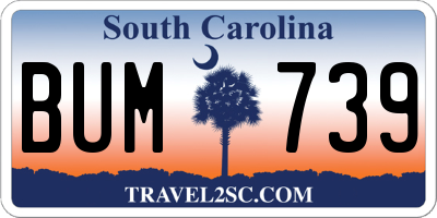 SC license plate BUM739
